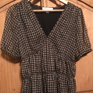 Gold Brown & Black Blouse - Michael Michael Kors